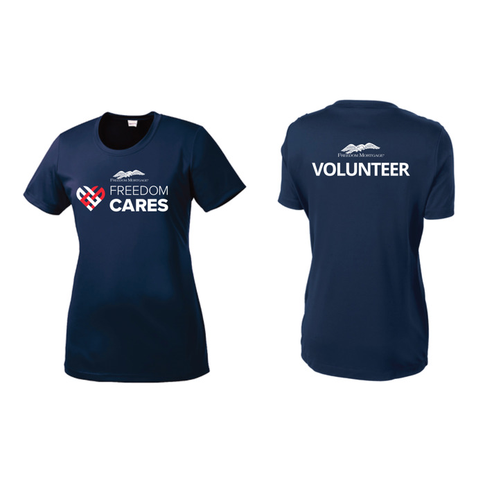 Freedom Cares Volunteer Ladies Sport-Tek Performance Tee Shirts